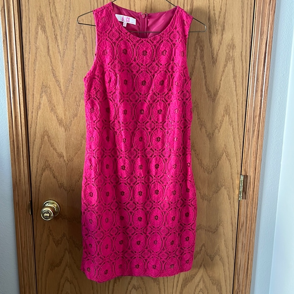 Pink lace dress